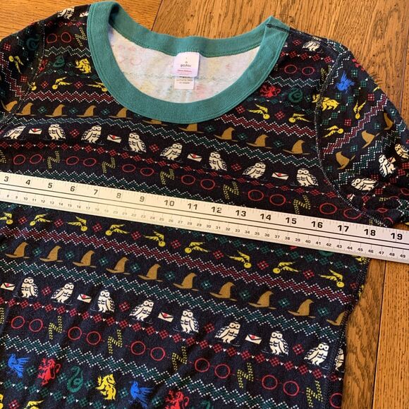Harry Potter Pajama Long John Top Adult Sz Large Wizard Organic Hanna Andersson - Picture 6 of 10